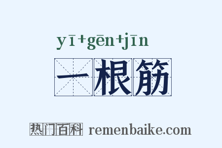 一根筋是什么意思的图片